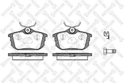 Комплект тормозных колодок STELLOX 616 002L-SX